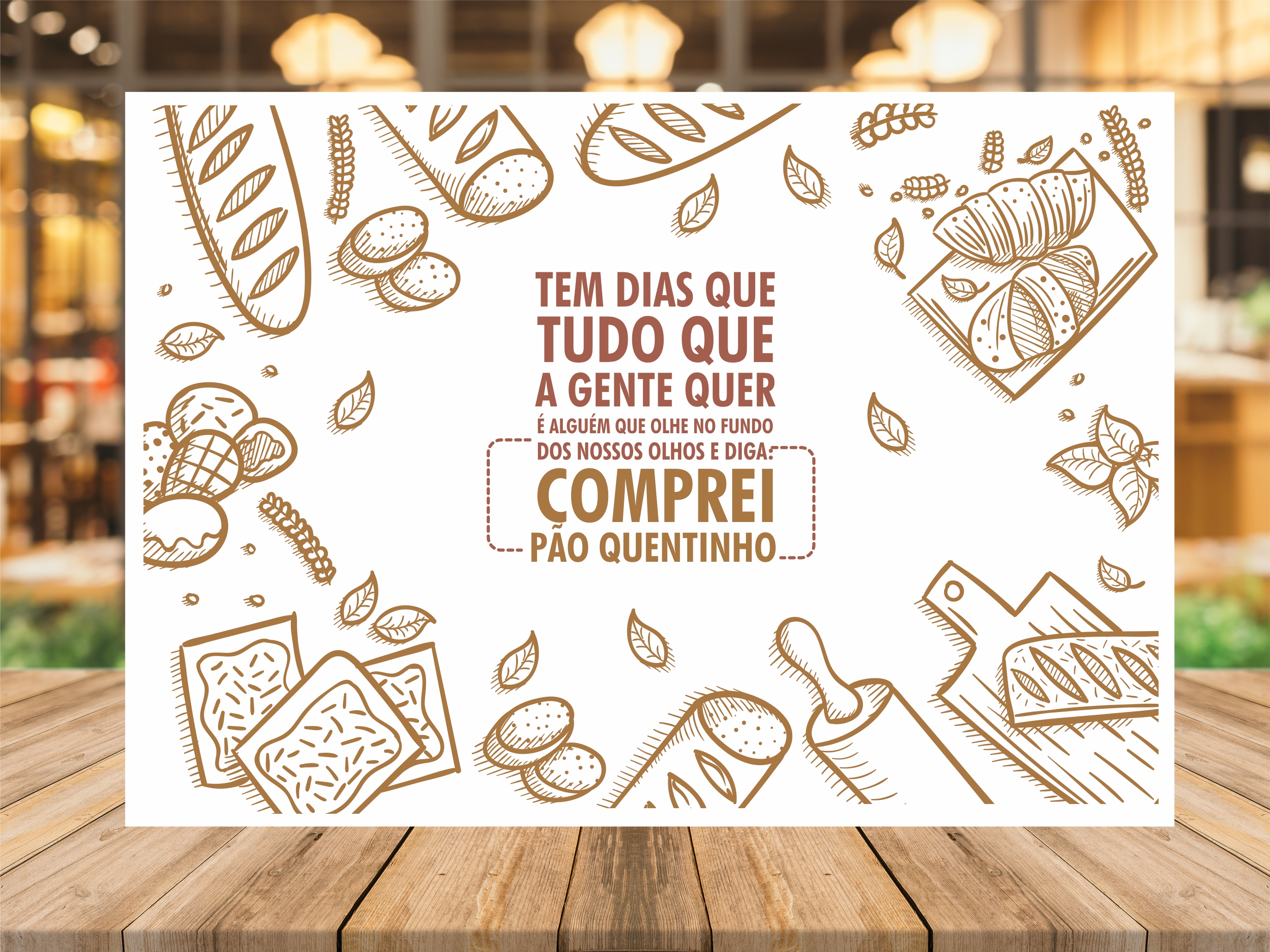 Papel De Presente Pronta Para Emperrar Pão Engraçado Emperra-Se Tamb